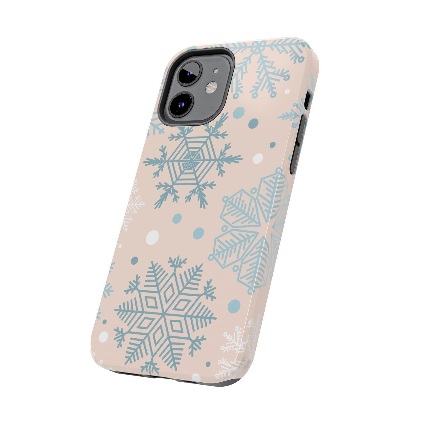 Winter Snowflakes iPhone Case – Shockproof, Smooth Matte Finish, Dual-Layer Protection