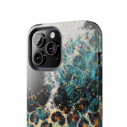 Turquoise Paisley Cowhide Leopard - iPhone Series Case