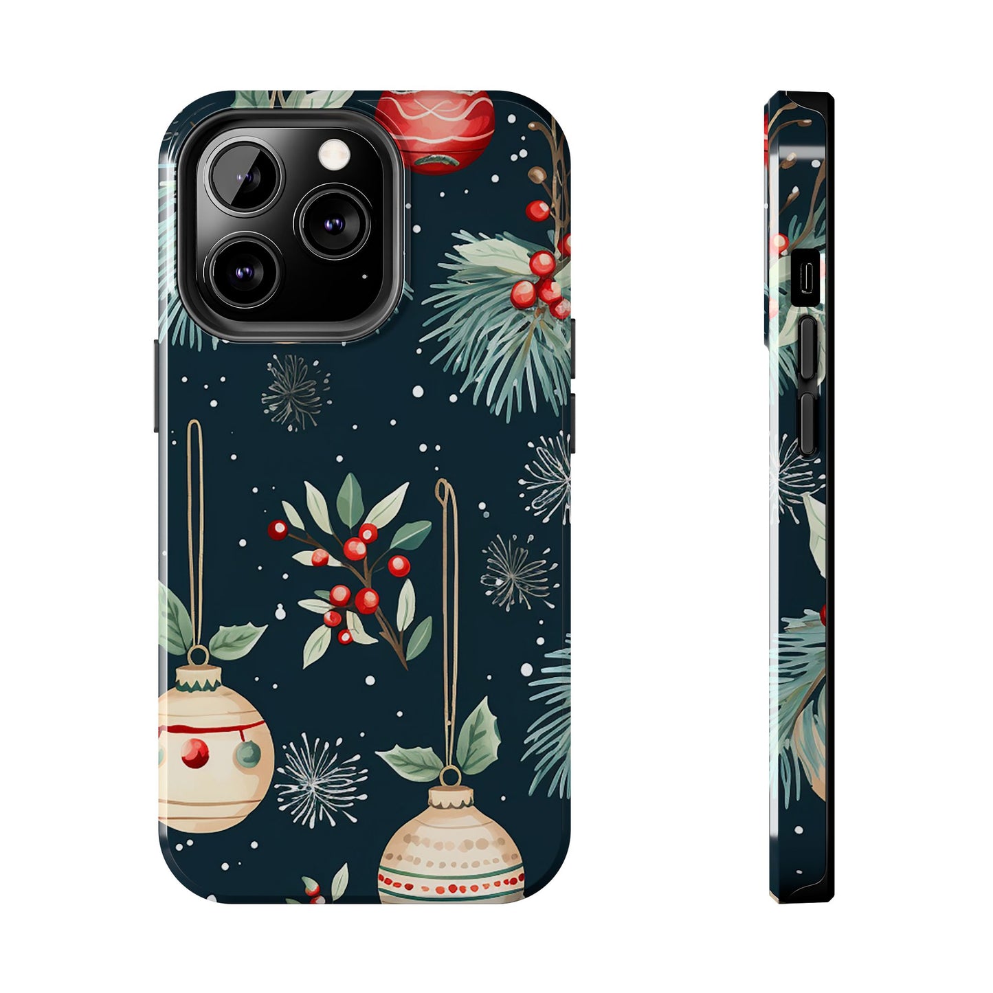 Elegant Christmas Ornaments and Pine - iPhone Series Case