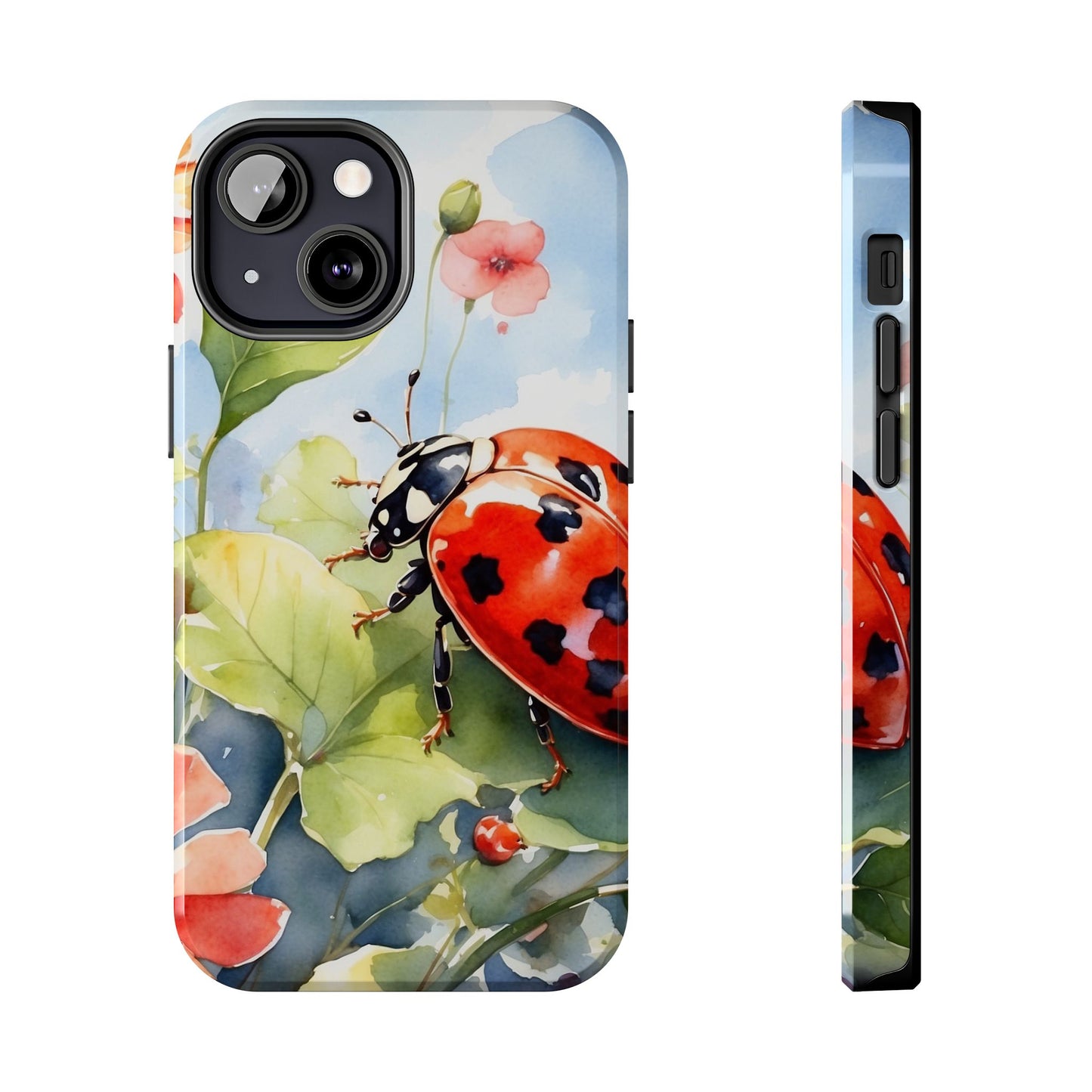 Watercolor Ladybug & Poppy Fields - iPhone Series Case