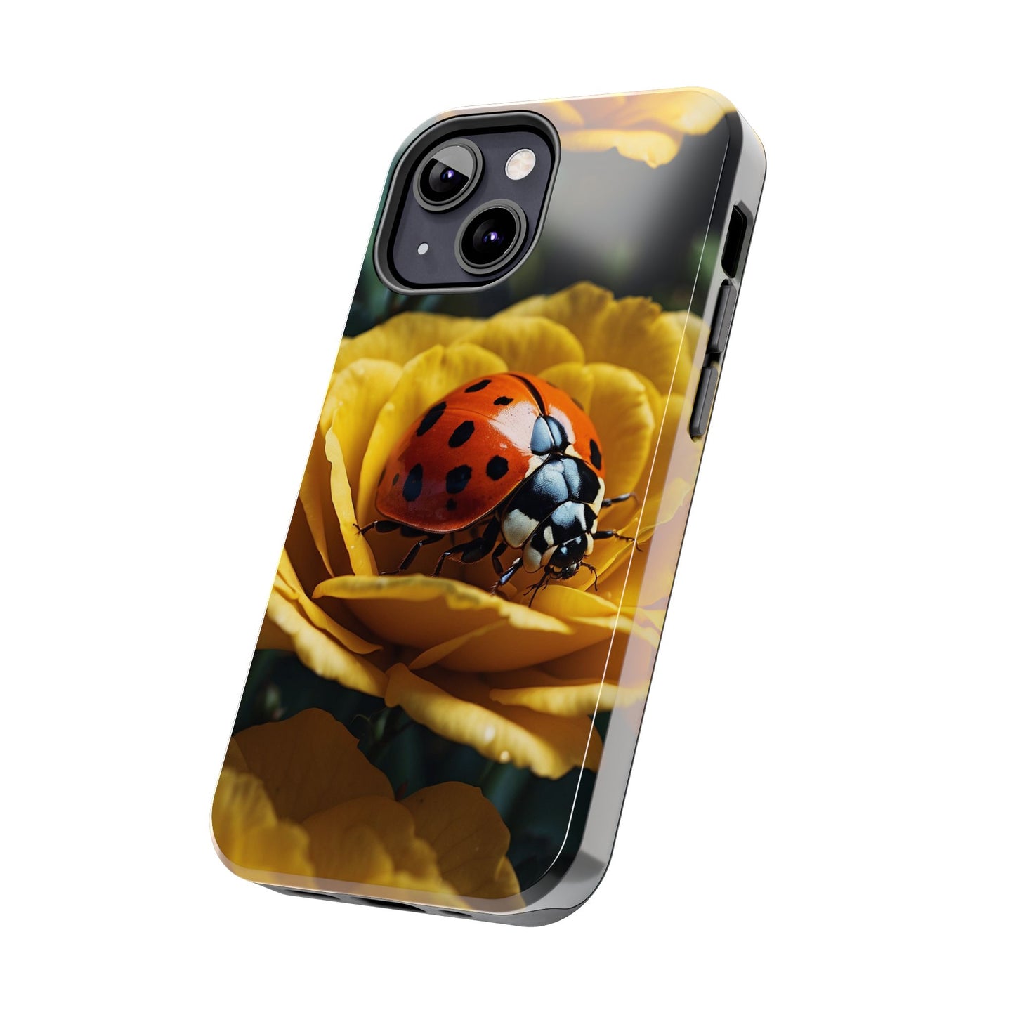 iPhone Case: Ladybug on Yellow Petals