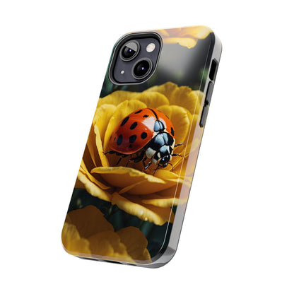 iPhone Case: Ladybug on Yellow Petals