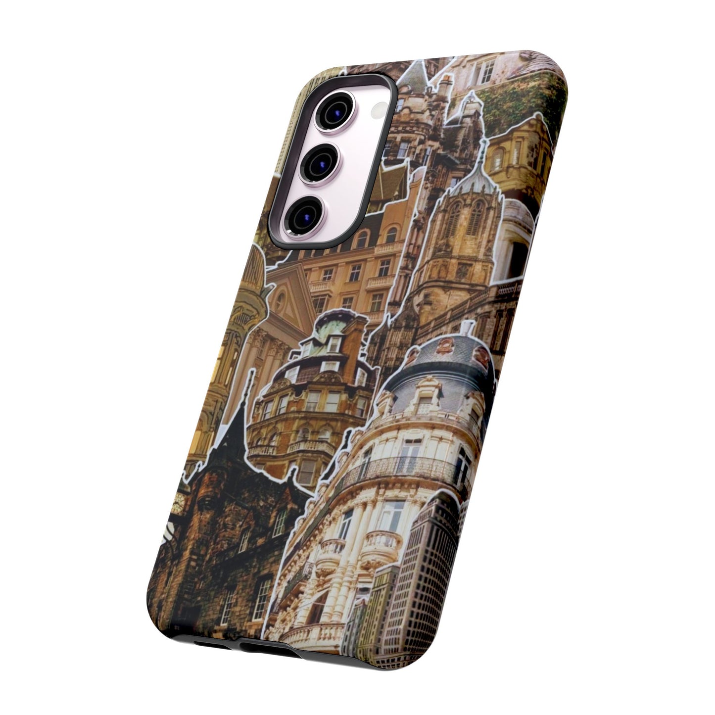 Vintage Architectural Collage Samsung Galaxy Case – Tough Dual-Layer Protection with Matte Finish