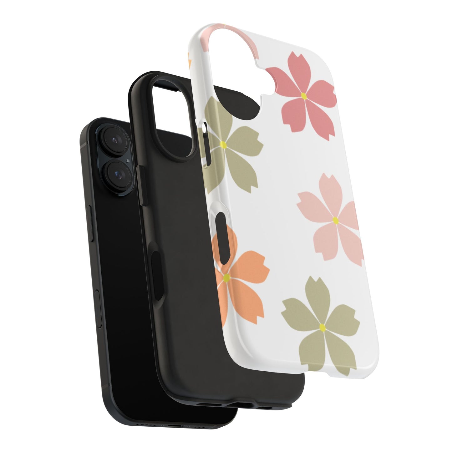 Pastel Sakura Blossom Tough iPhone Case – Durable Design with Soft Matte Finish