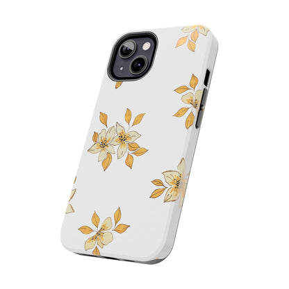 Delicate Yellow Blossom iPhone Case – Minimalist Floral Design with Matte Finish