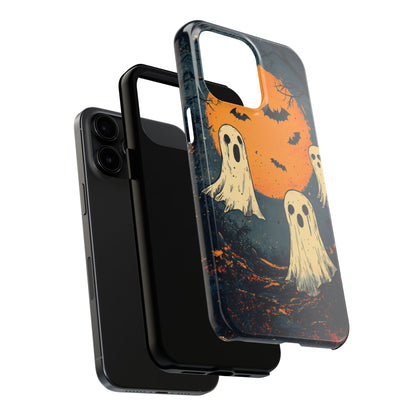 Haunted Ghosts & Full Moon iPhone Case – Spooky Halloween Design