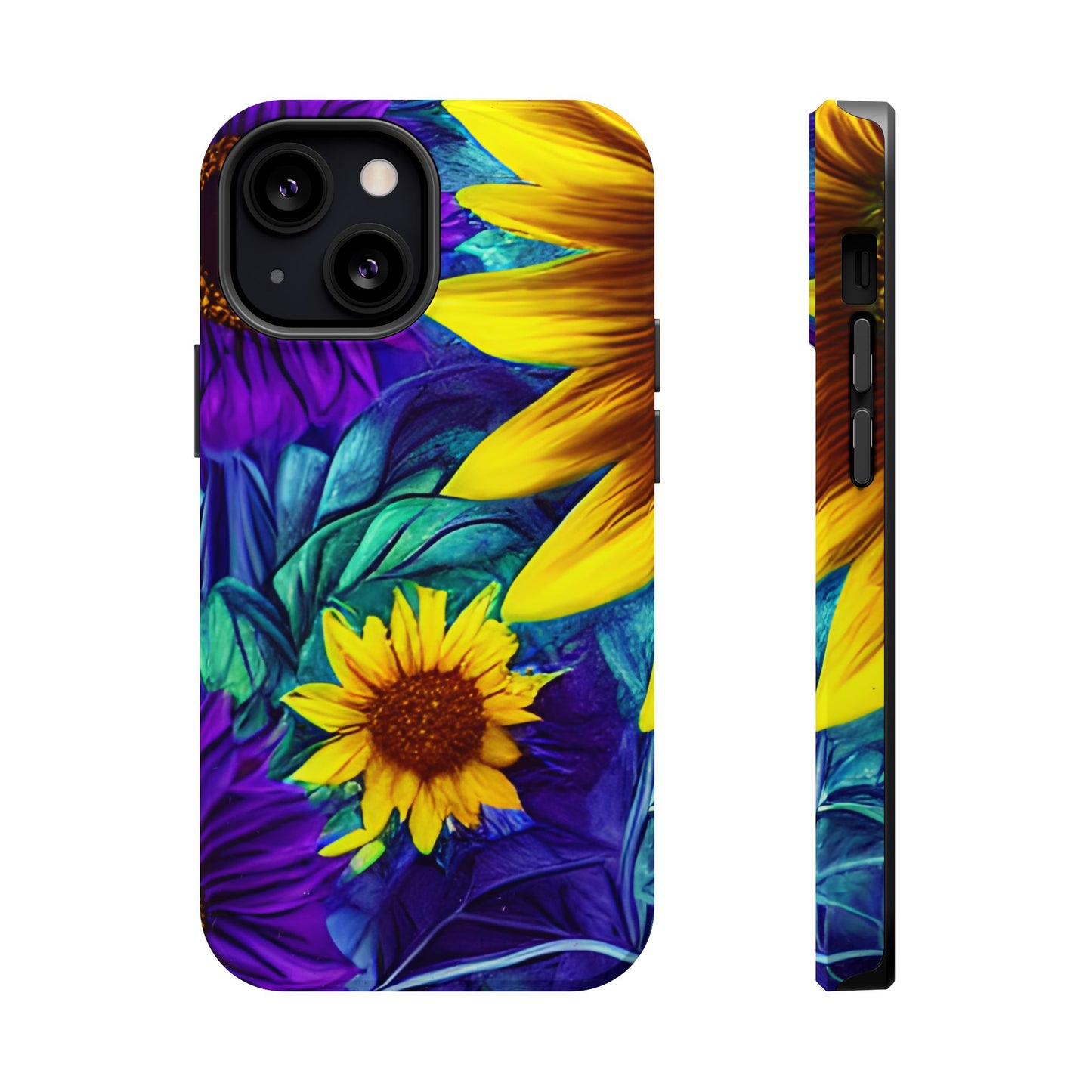 Purple & Gold Sunflower Dream - MagSafe iPhone Series Case