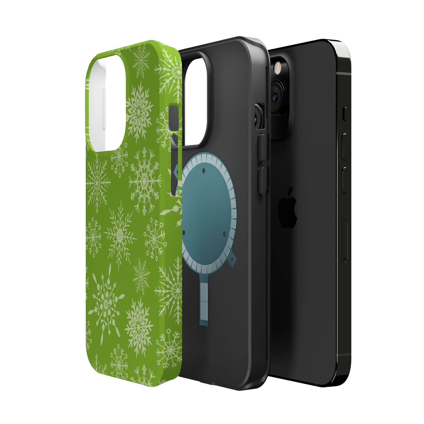 Green Snowflake Pattern – MagSafe iPhone Series Case