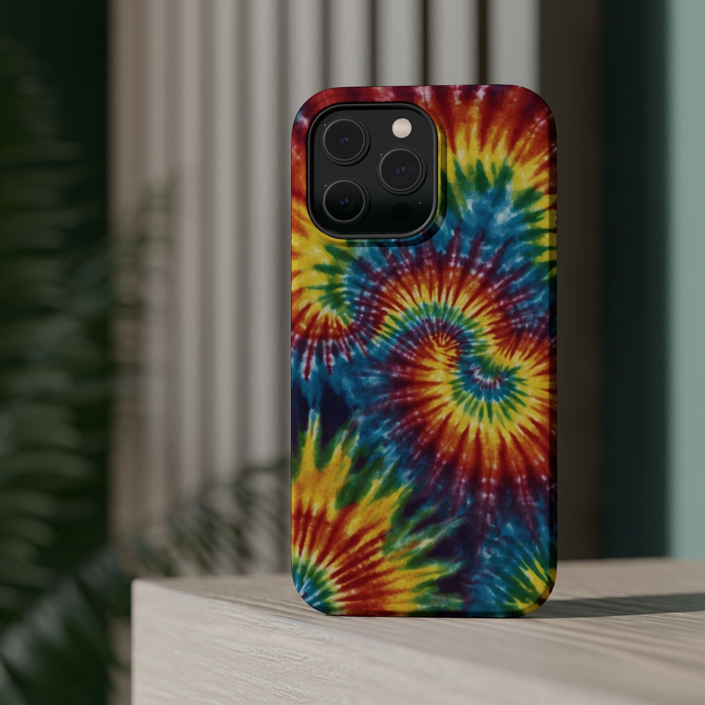 Retro Rainbow Tie-Dye MagSafe Case – Swirl Design