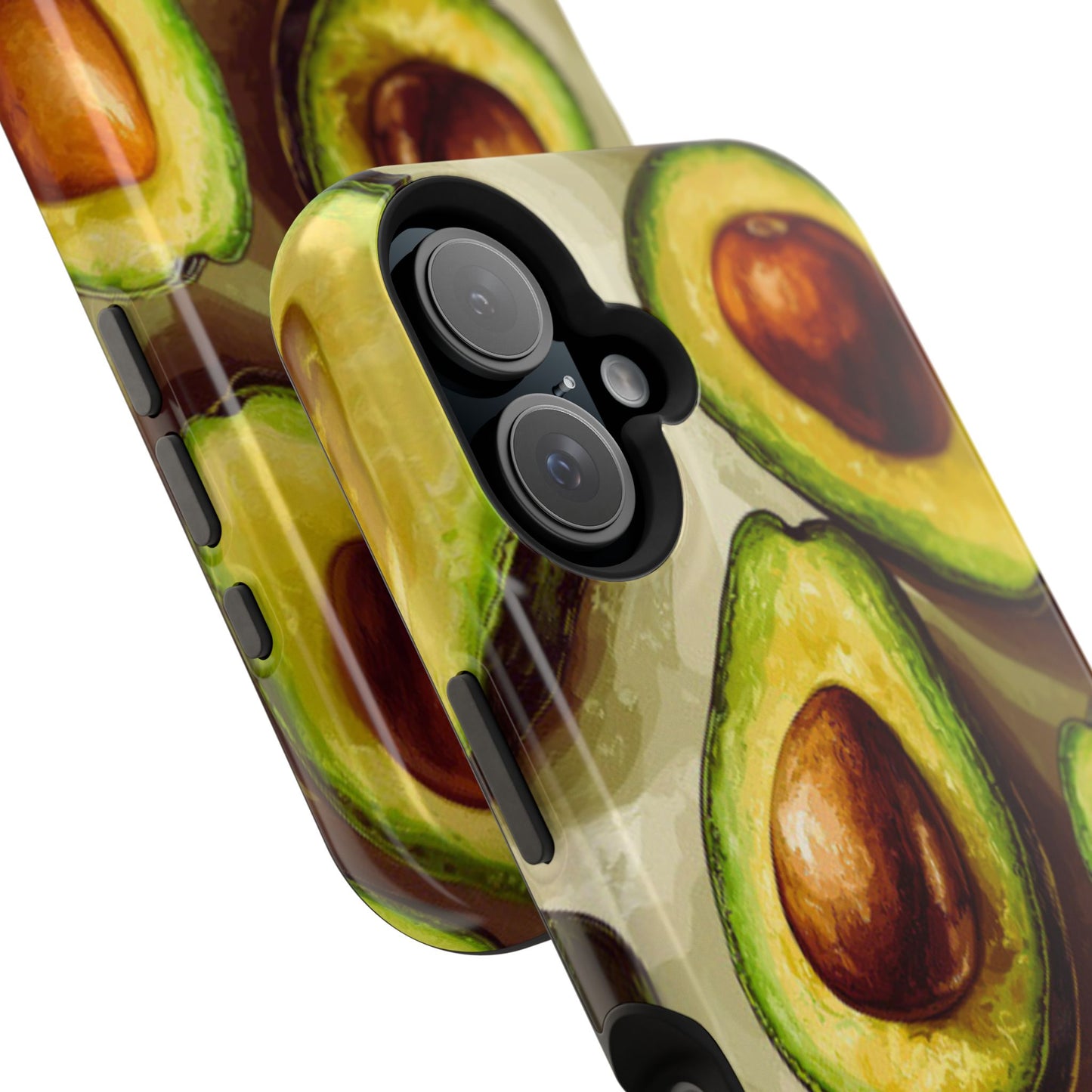 Realistic Avocado MagSafe iPhone Case – Detailed Green Fruit Design, Shockproof Protection