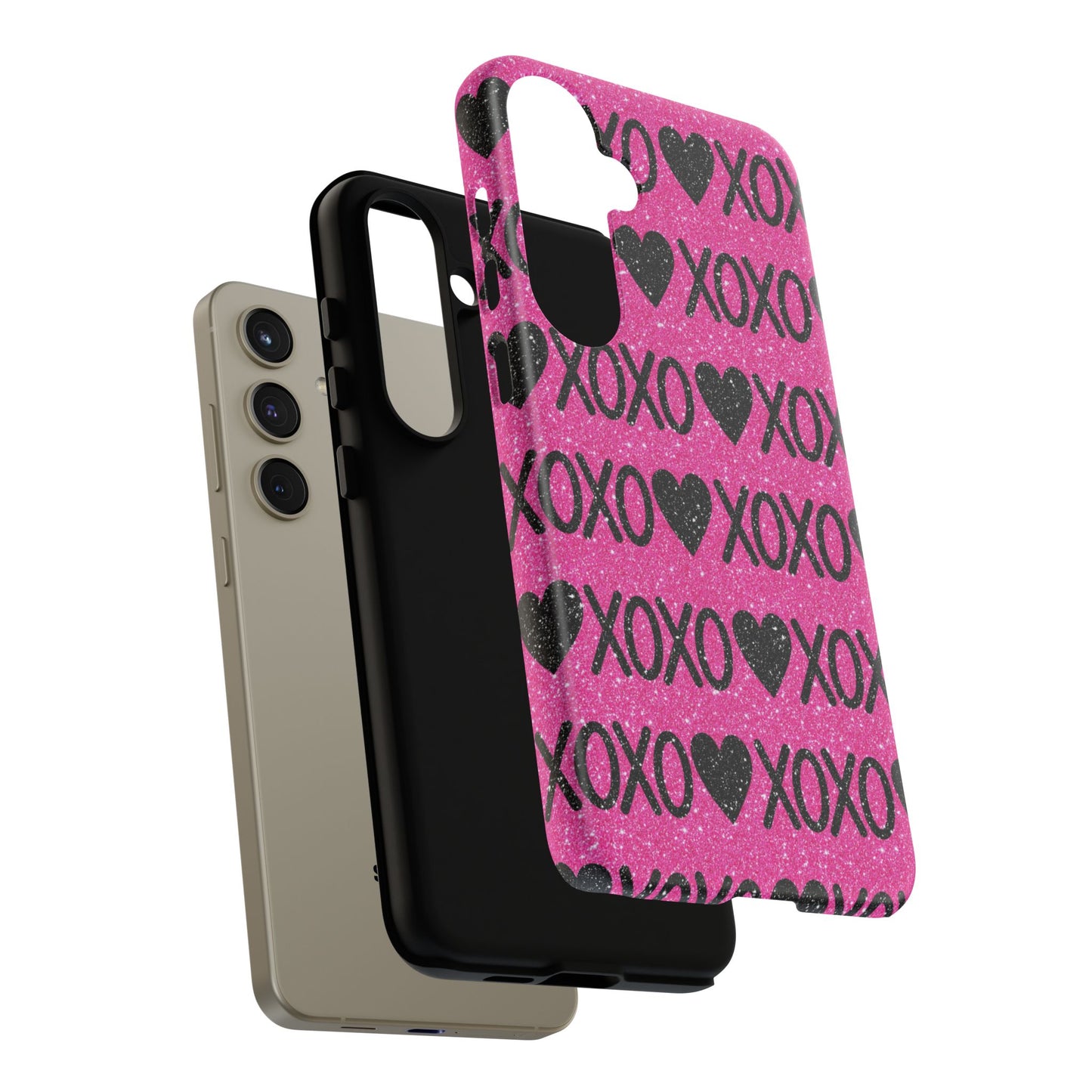 XOXO Glitter Hearts Samsung Case