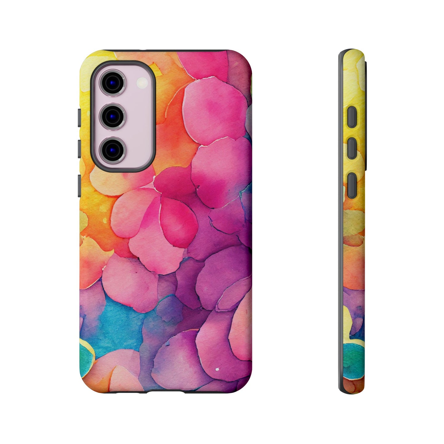 Sunset Petals Watercolor Samsung Galaxy Case – Slim Design, Glossy Finish