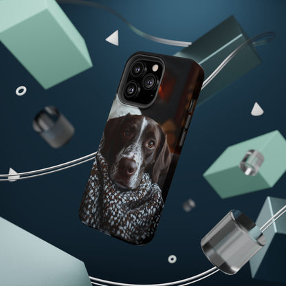 Majestic German Shorthaired Pointer MagSafe iPhone Case – Sunset Prairie Design