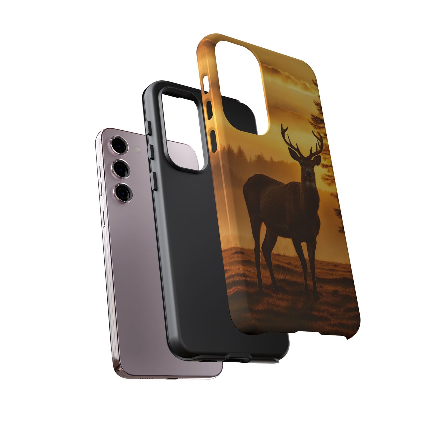 Sunset Majesty: Regal Stag – Samsung Galaxy Case