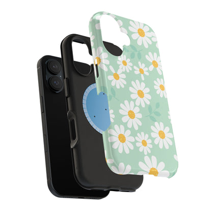 Charming Daisy Floral Tough MagSafe iPhone Case – Spring Pastel Design, Shockproof & Slim