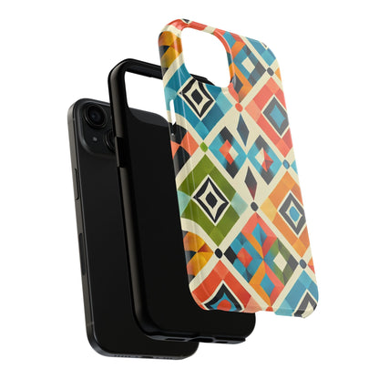 Harlequin Geometric iPhone Case - Vibrant Abstract Protective Cover