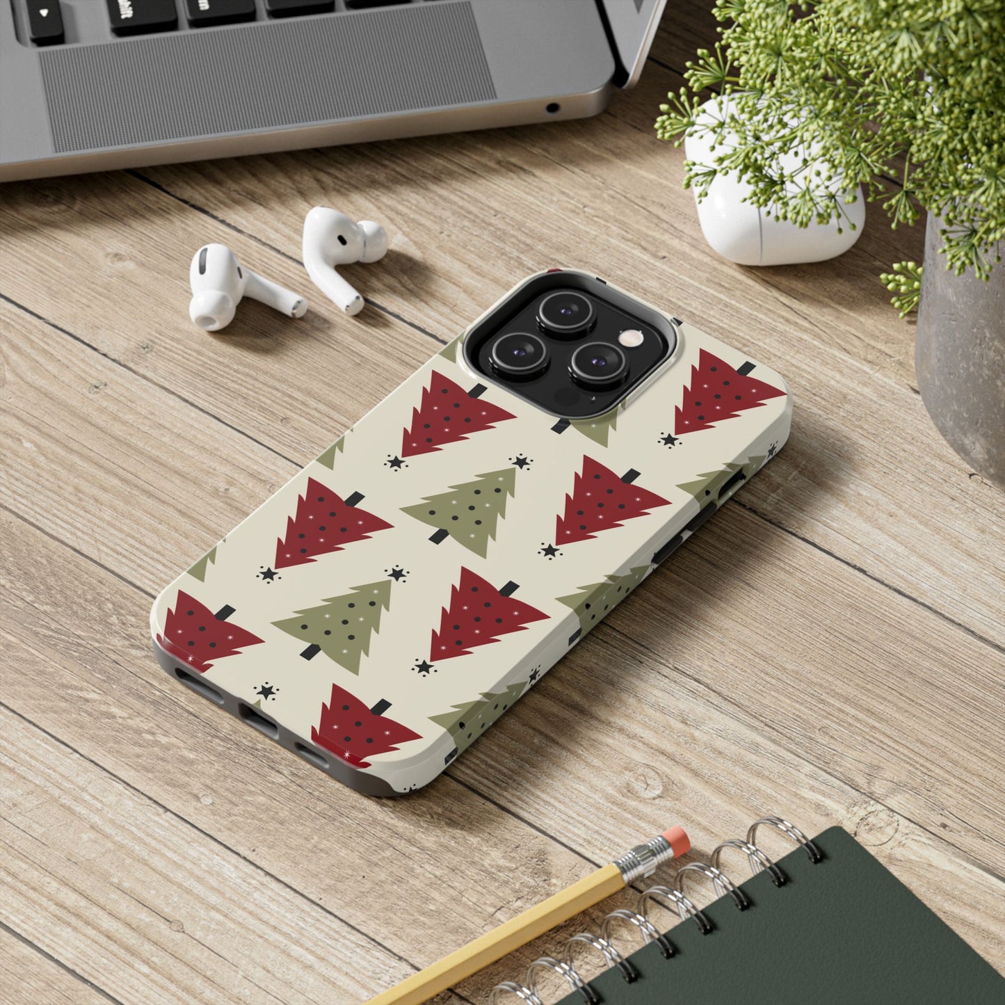 Retro Christmas Trees Pattern - iPhone Series Case