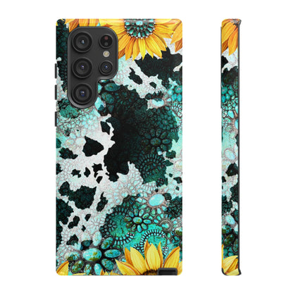 Boho Turquoise Sunflower Lace - Samsung Galaxy Series Case