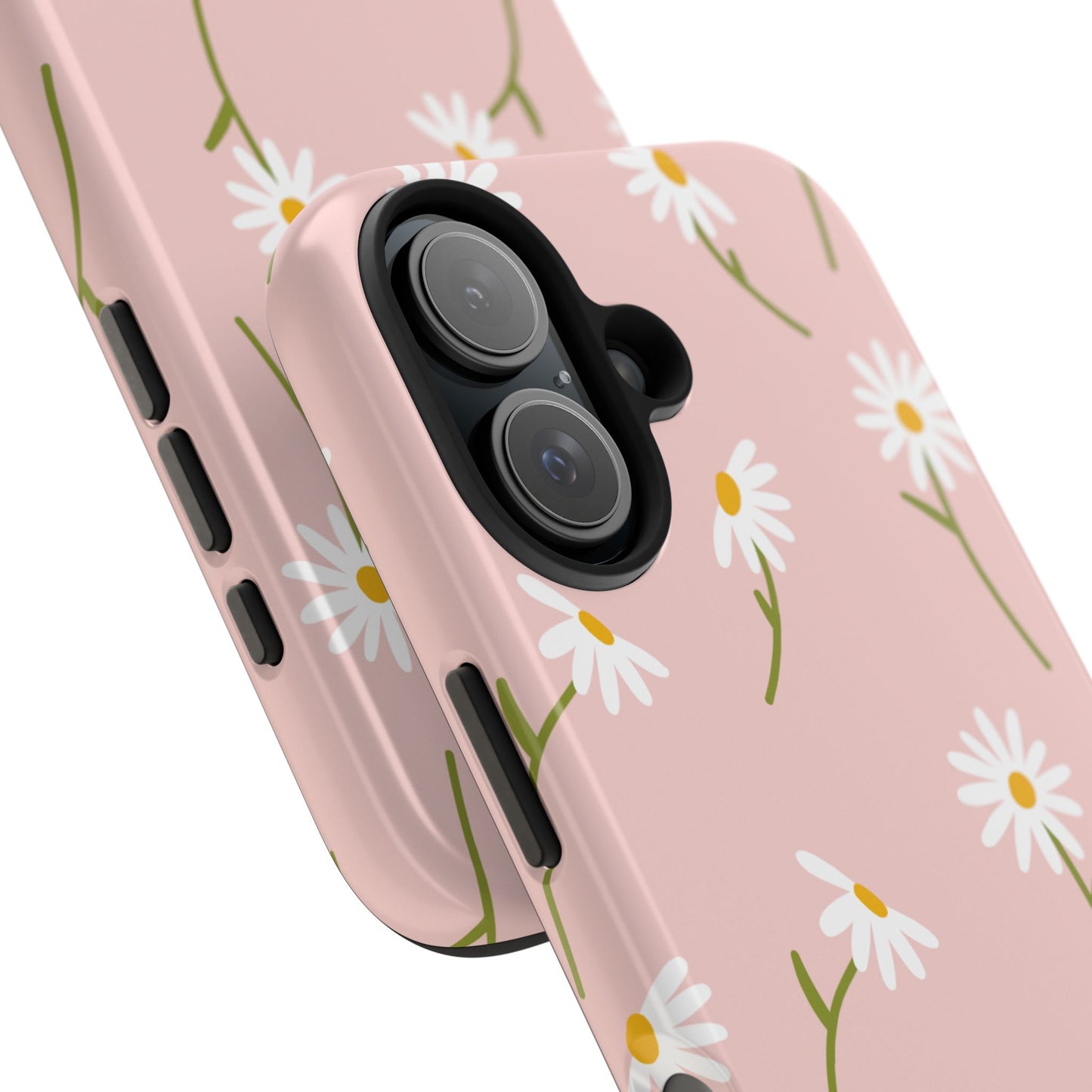 Daisy Delight Tough iPhone Case – Cute Floral Design with Dual-Layer Protection