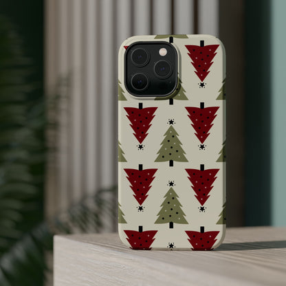 Retro Christmas Trees Pattern - MagSafe iPhone Series Case