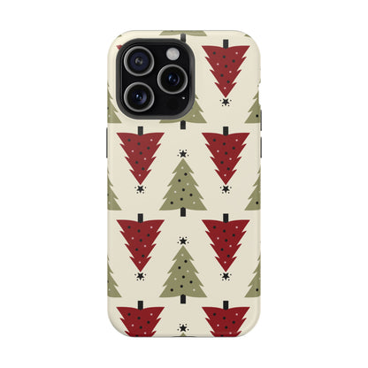 Retro Christmas Trees Pattern - MagSafe iPhone Series Case