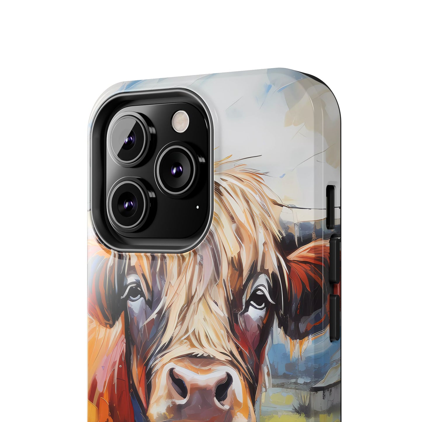 Cute Western Phone Case | Highland Cow | Robust Rocky Mountain-Inspired | Expressionism | Fresco