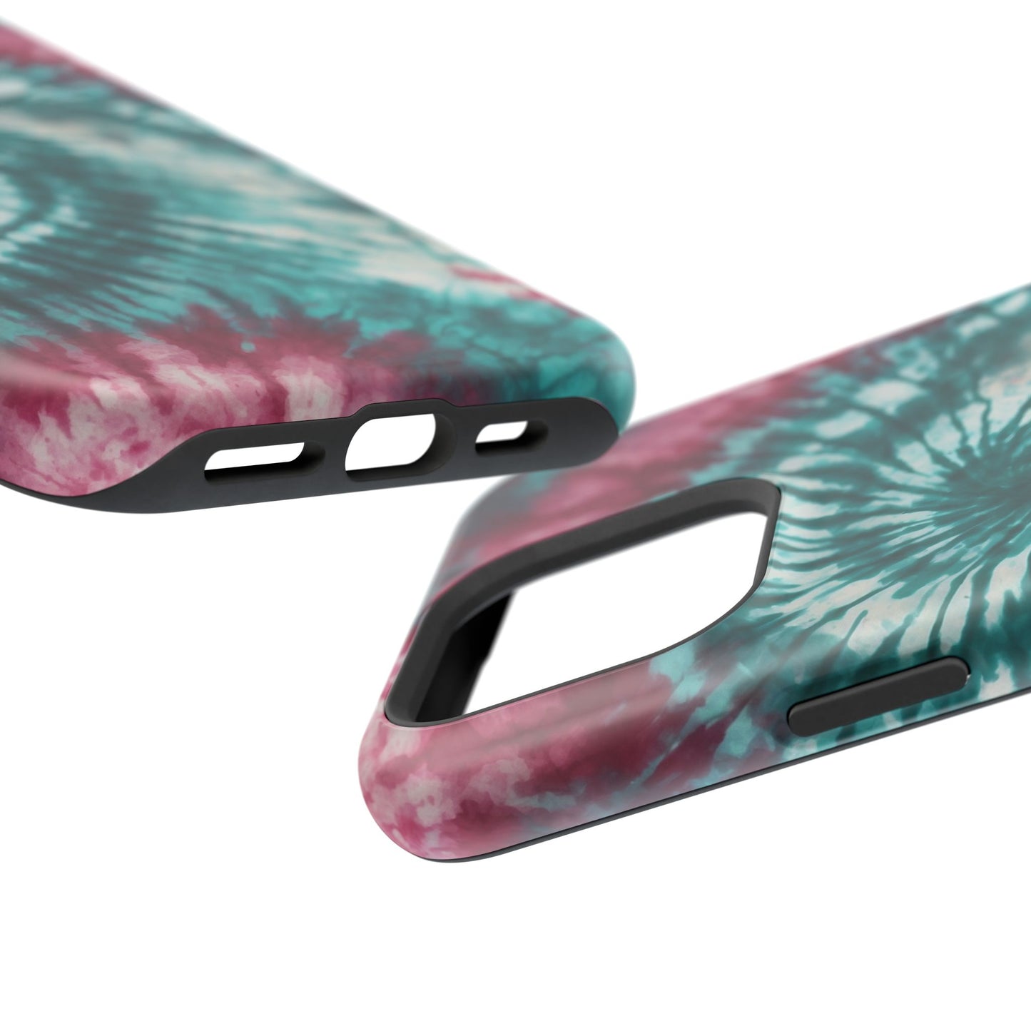 Teal and Pink Tie-Dye MagSafe Case – Stylish and Functional