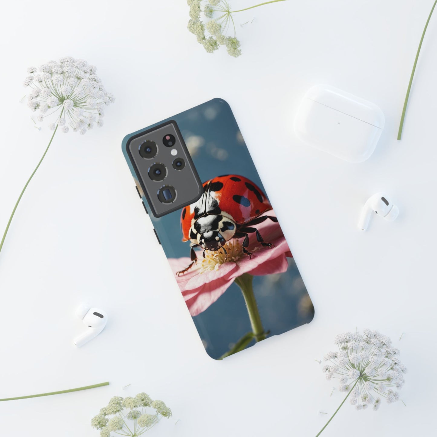 Samsung Galaxy Case: Floral Ladybug Delight