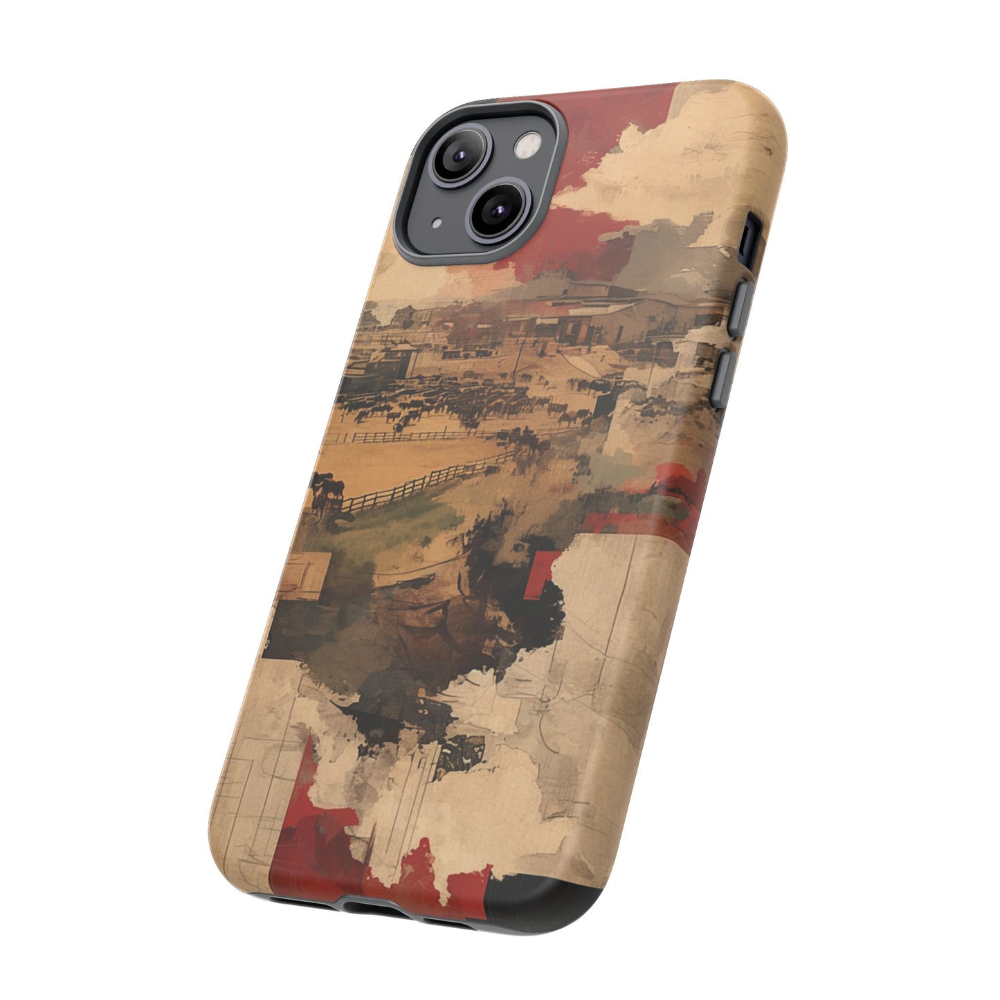 Vintage Abstract iPhone Case - Rustic Art Protective Cover