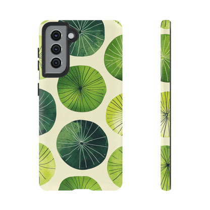 Watercolor Lily Pads Samsung Galaxy Case – Shockproof, Matte Finish, Dual-Layer Protection