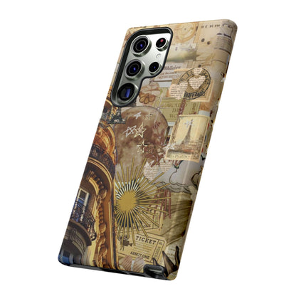 Parisian Dream Collage Samsung Galaxy Case – Dual-Layer Protection with Vintage French Aesthetic