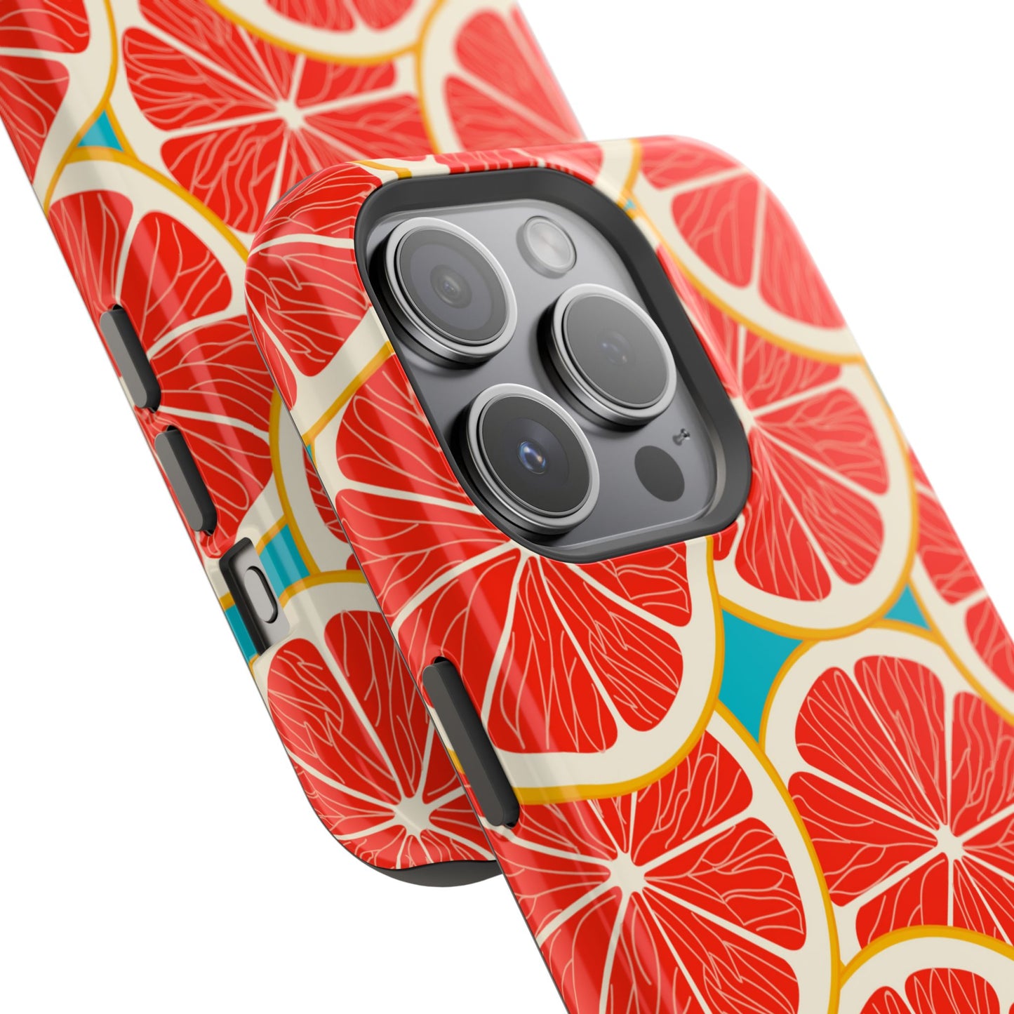 Ruby Grapefruit Pop Tough MagSafe iPhone Case – Vibrant Citrus Design, Shock-Resistant Protection