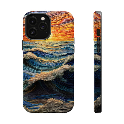 Ocean Sunset Tapestry Waves – MagSafe iPhone Series Case