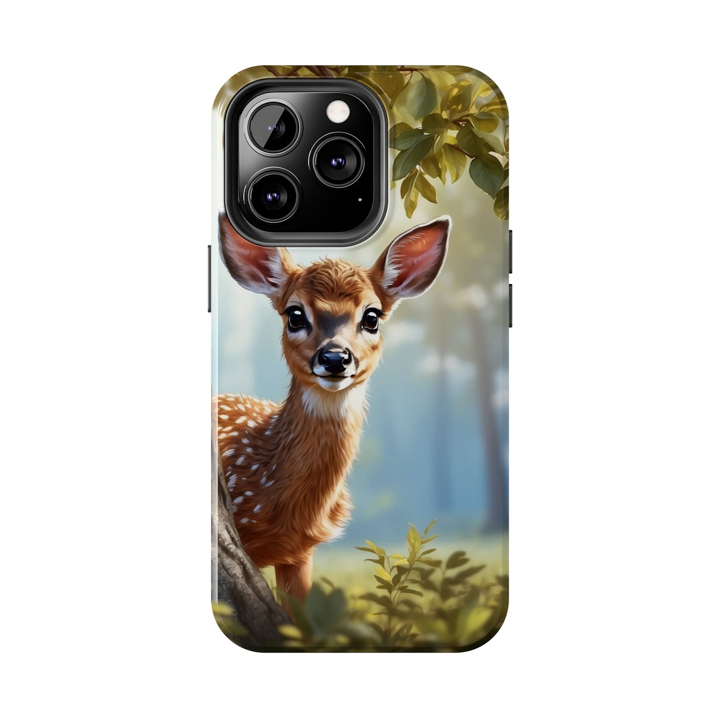 Whimsical Fawn in a Sunlit Forest iPhone Case