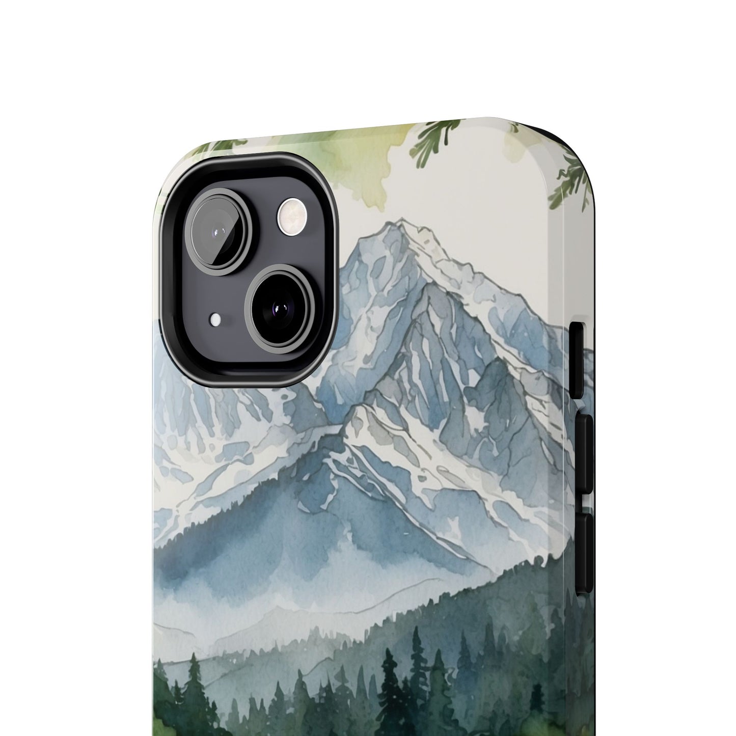 Watercolor Alpine Mountainscape - iPhone Case