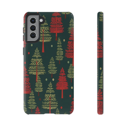 Retro Christmas Trees Pattern - Samsung Galaxy Series Case