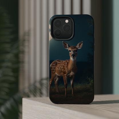 MagSafe-Compatible iPhone Case – Mystic Fawn Under the Moonlit Sky