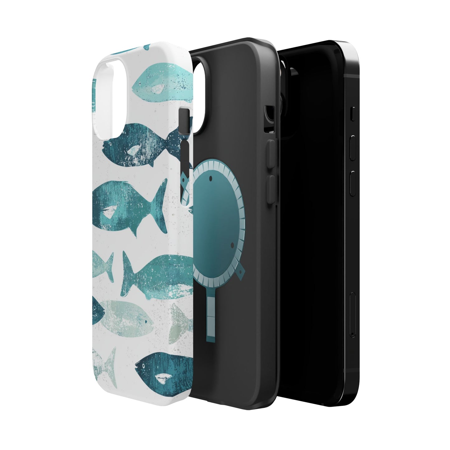 Vintage Blue Fish Print - MagSafe iPhone Series Case