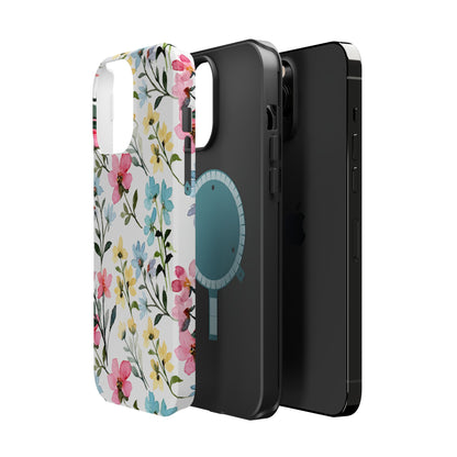 Watercolor Floral Bliss – MagSafe Case with Pastel Flower Design