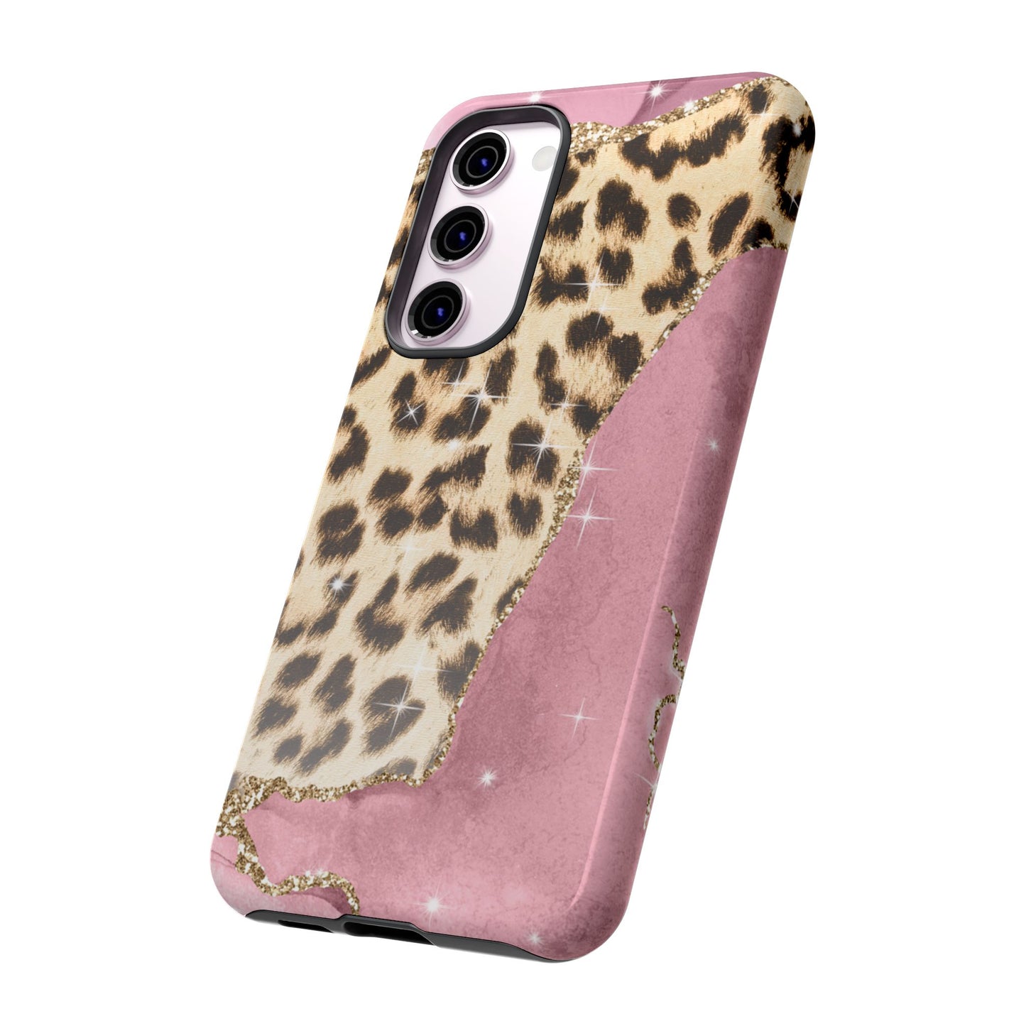 Pink Glam Leopard - Samsung Galaxy Series Case with Glitter Accents