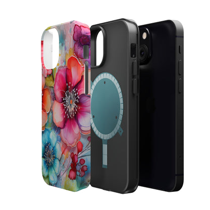 Vibrant Watercolor Floral Garden - MagSafe iPhone Series Case