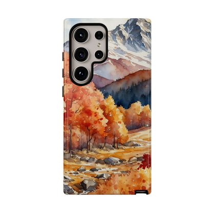 Watercolor Autumn Forest and Mountains - Samsung Galaxy Case