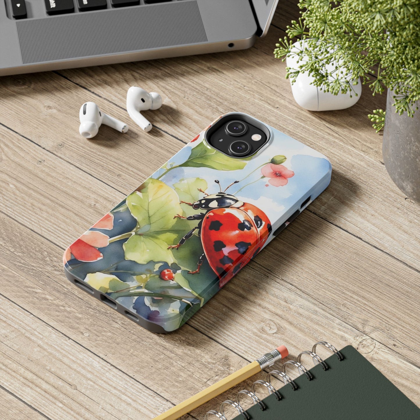 Watercolor Ladybug & Poppy Fields - iPhone Series Case