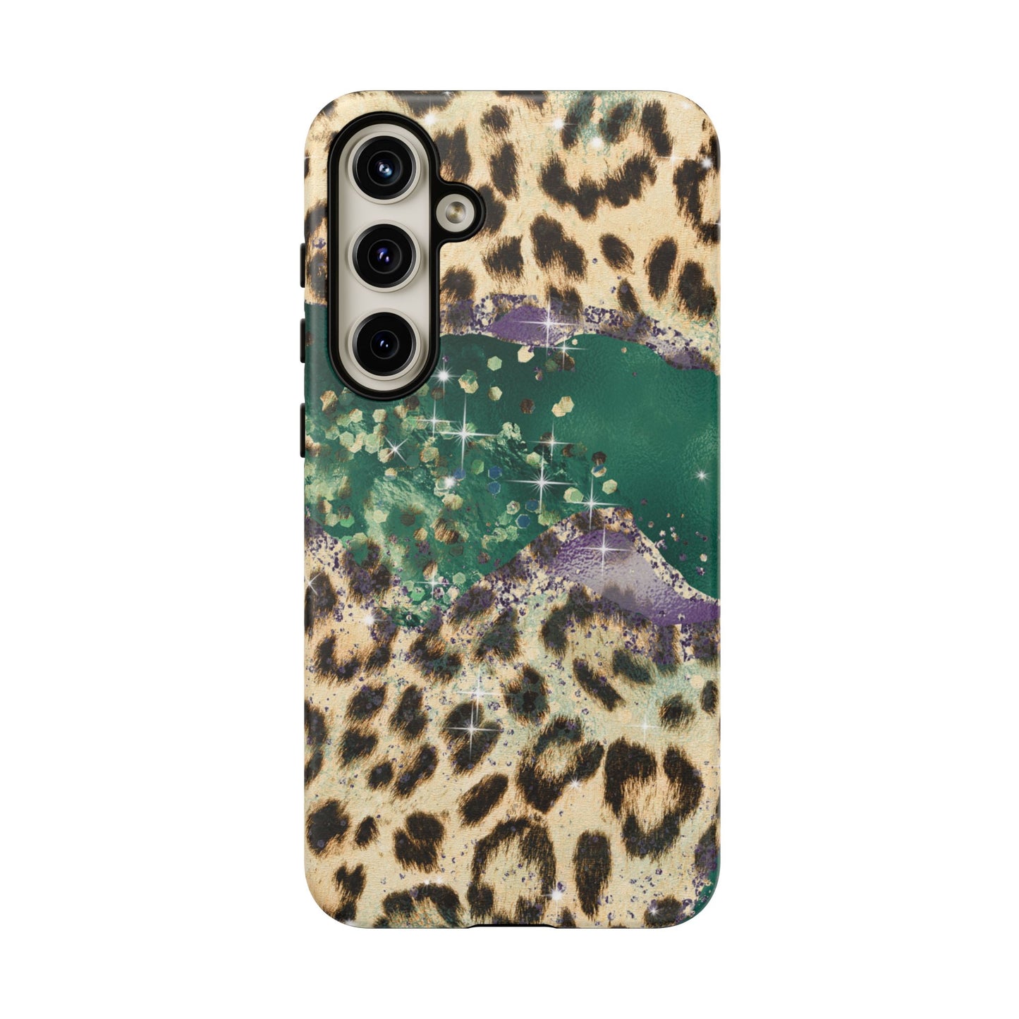 Emerald Glitter Leopard Print - iPhone Series Case