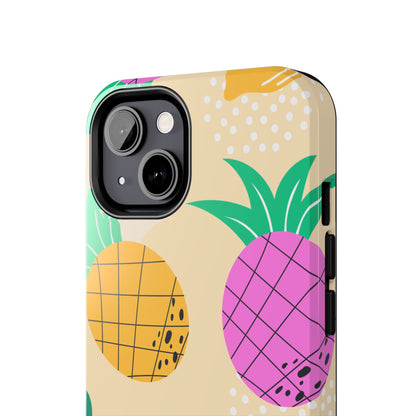 Tropical Pop iPhone Case – Fun Pineapple & Lemon Design with Vibrant Summery Colors