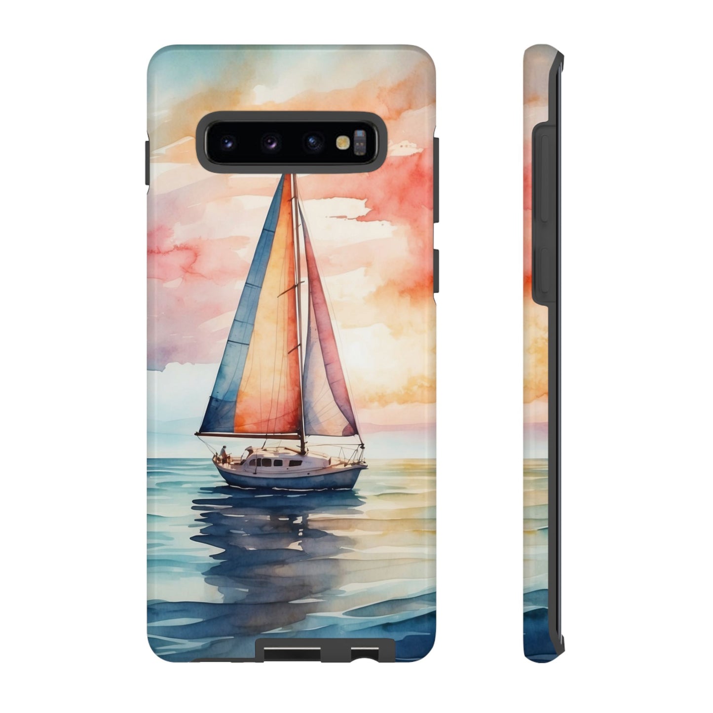 Sailboat Sunset Samsung Galaxy Case – Vibrant Watercolor Design