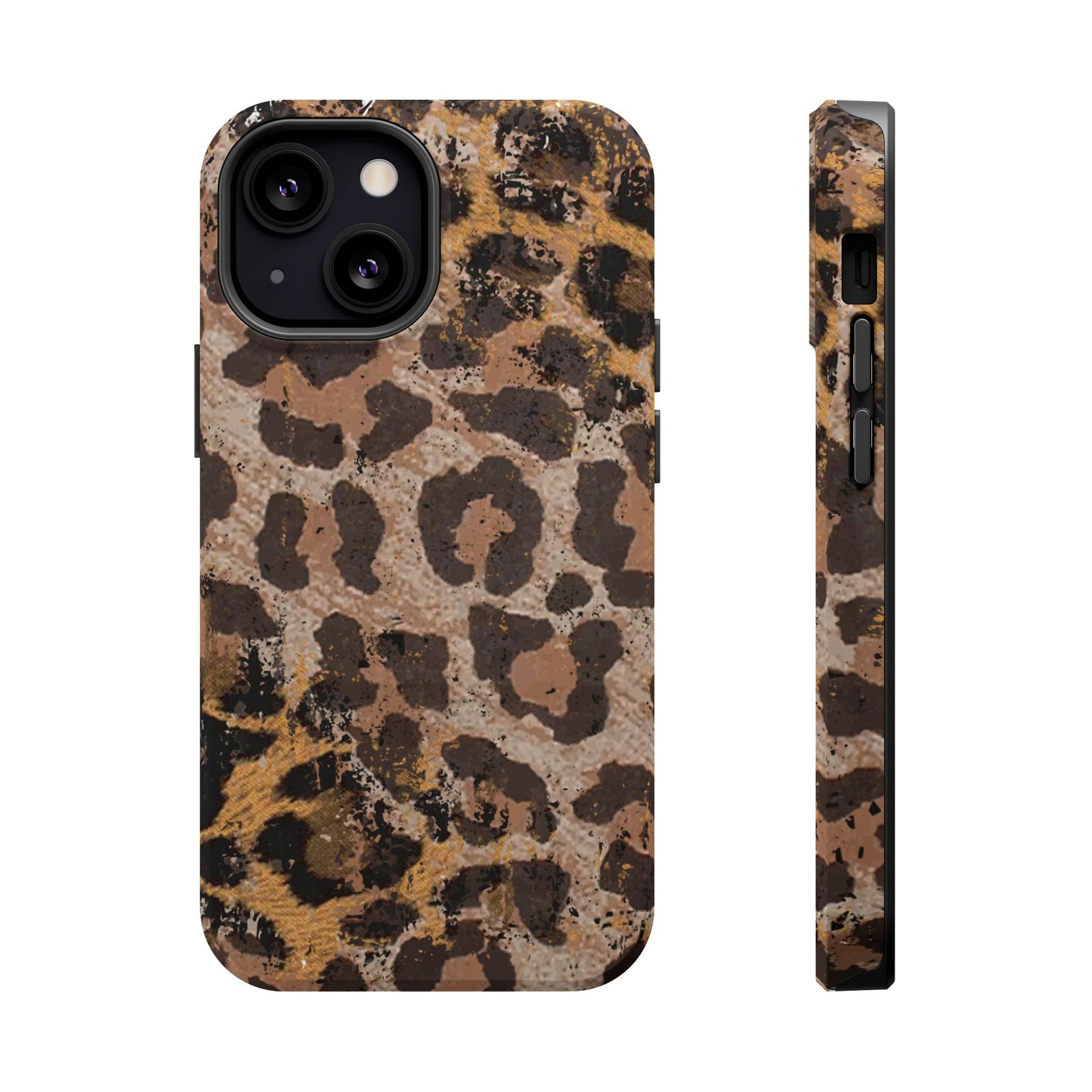 Vintage Distressed Leopard Print - MagSafe iPhone Series Case