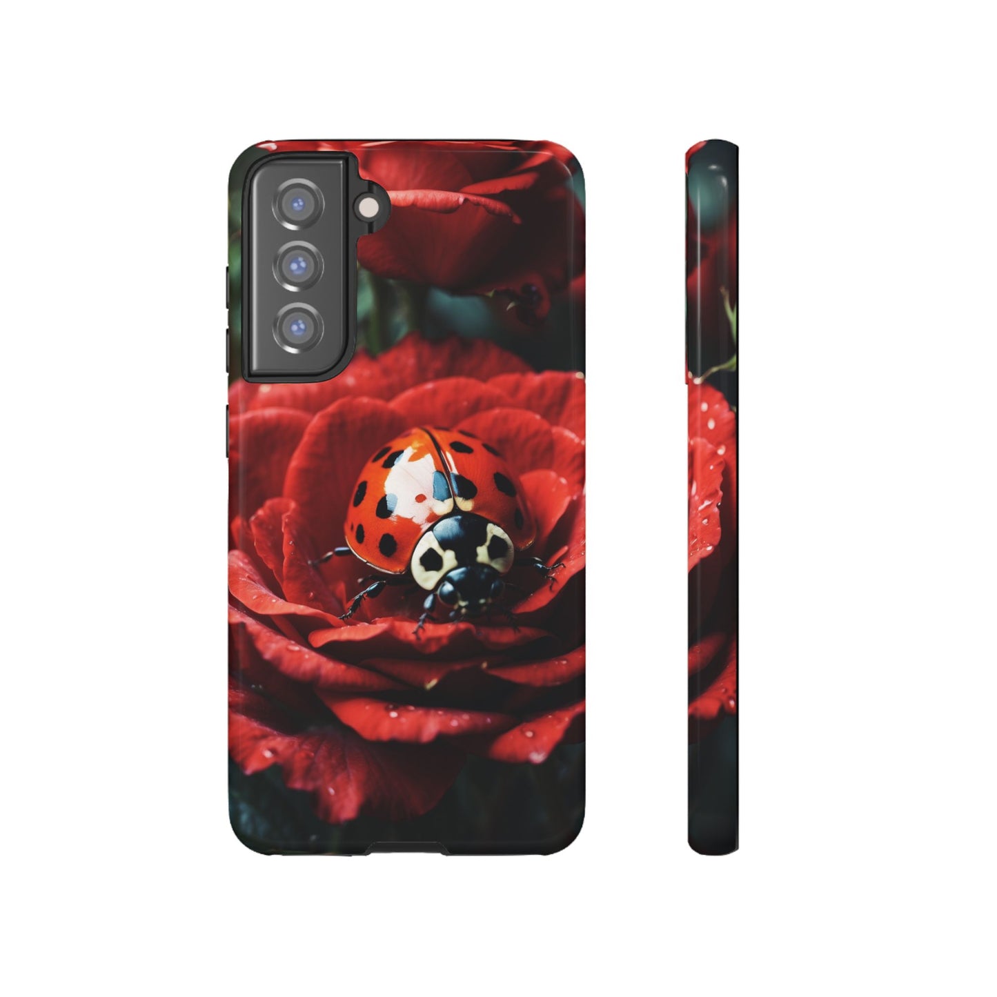 Elegant Rose & Ladybug Charm - Samsung Galaxy Case