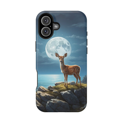 Enchanted Fawn Under the Moonlit Sky MagSafe iPhone Case