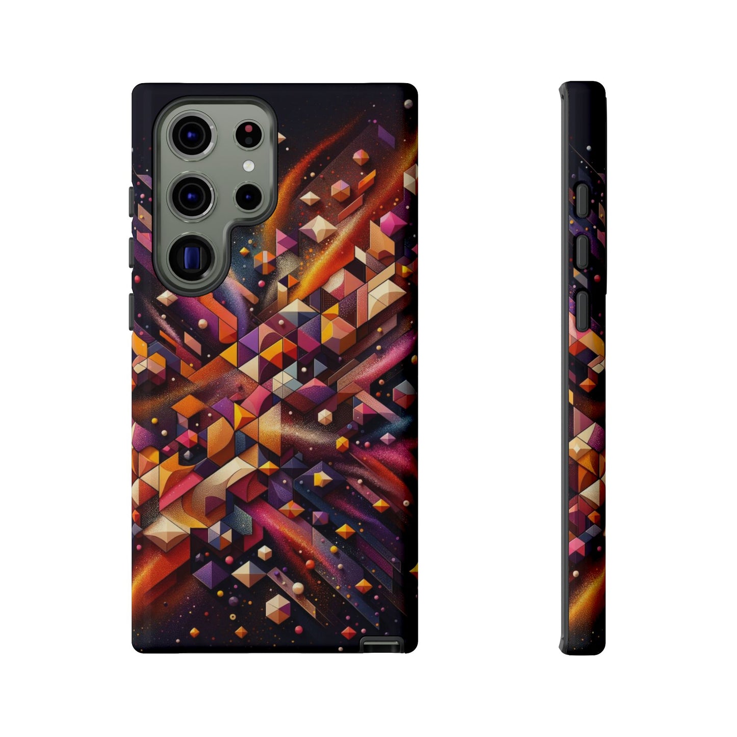 Vibrant Geometric Case | Futuristic Cosmic Art